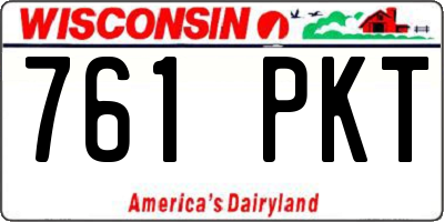 WI license plate 761PKT