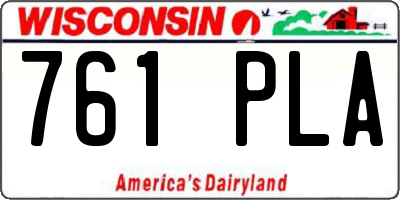 WI license plate 761PLA