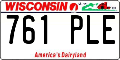WI license plate 761PLE