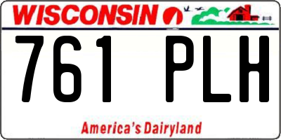 WI license plate 761PLH