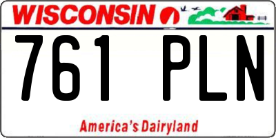 WI license plate 761PLN