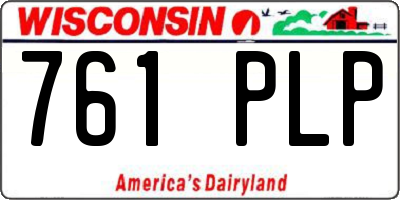 WI license plate 761PLP