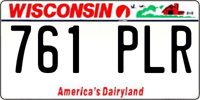 WI license plate 761PLR