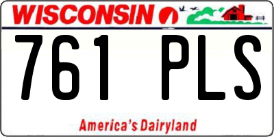 WI license plate 761PLS