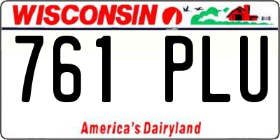 WI license plate 761PLU