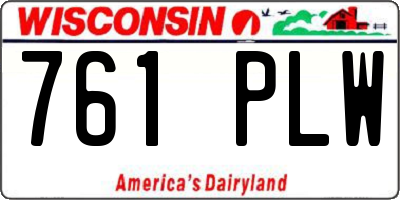WI license plate 761PLW