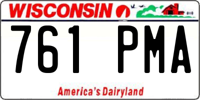 WI license plate 761PMA