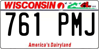 WI license plate 761PMJ