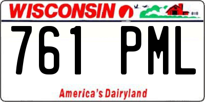 WI license plate 761PML