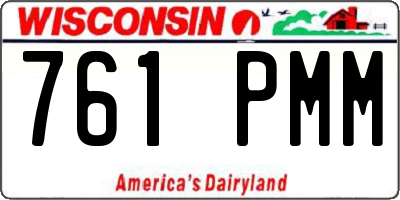 WI license plate 761PMM