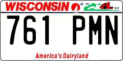 WI license plate 761PMN