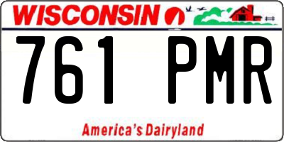 WI license plate 761PMR
