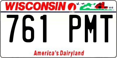 WI license plate 761PMT