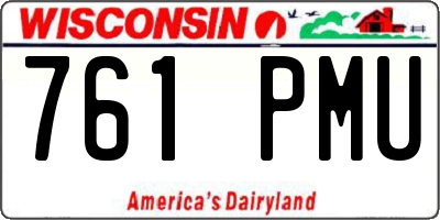 WI license plate 761PMU