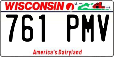 WI license plate 761PMV