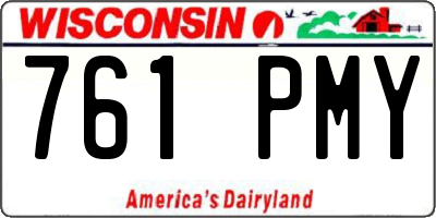 WI license plate 761PMY