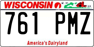 WI license plate 761PMZ