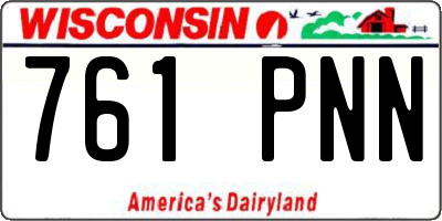 WI license plate 761PNN