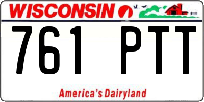WI license plate 761PTT