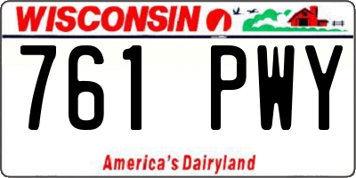 WI license plate 761PWY