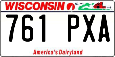 WI license plate 761PXA