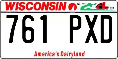 WI license plate 761PXD