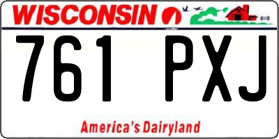 WI license plate 761PXJ