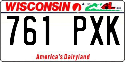 WI license plate 761PXK