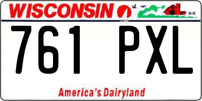 WI license plate 761PXL