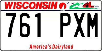 WI license plate 761PXM