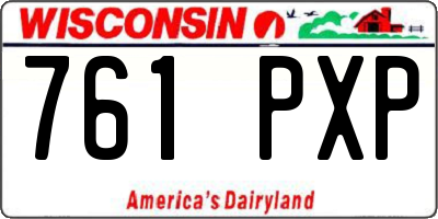 WI license plate 761PXP