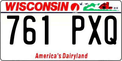 WI license plate 761PXQ