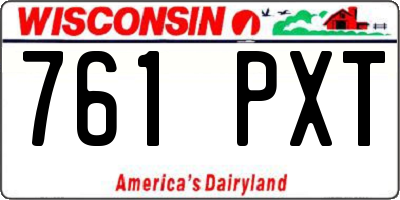 WI license plate 761PXT