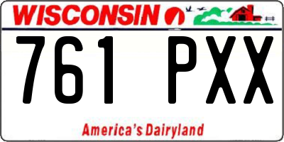 WI license plate 761PXX