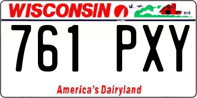 WI license plate 761PXY