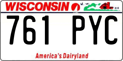 WI license plate 761PYC
