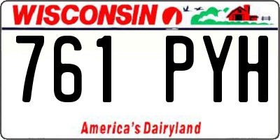 WI license plate 761PYH