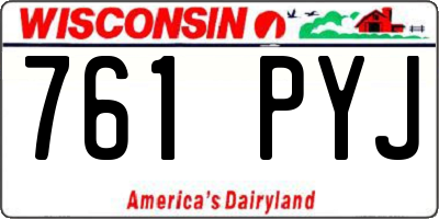 WI license plate 761PYJ
