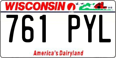 WI license plate 761PYL