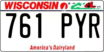 WI license plate 761PYR