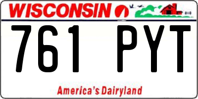 WI license plate 761PYT