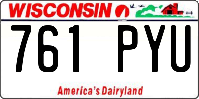 WI license plate 761PYU