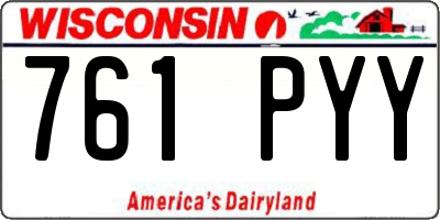 WI license plate 761PYY