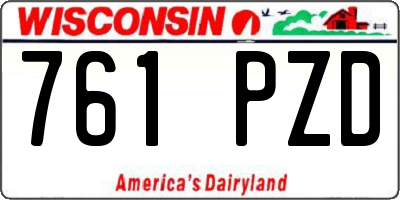 WI license plate 761PZD