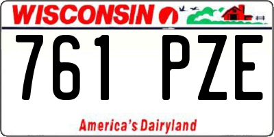 WI license plate 761PZE