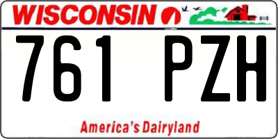 WI license plate 761PZH