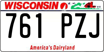 WI license plate 761PZJ