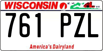 WI license plate 761PZL