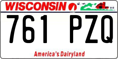 WI license plate 761PZQ