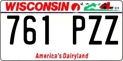 WI license plate 761PZZ